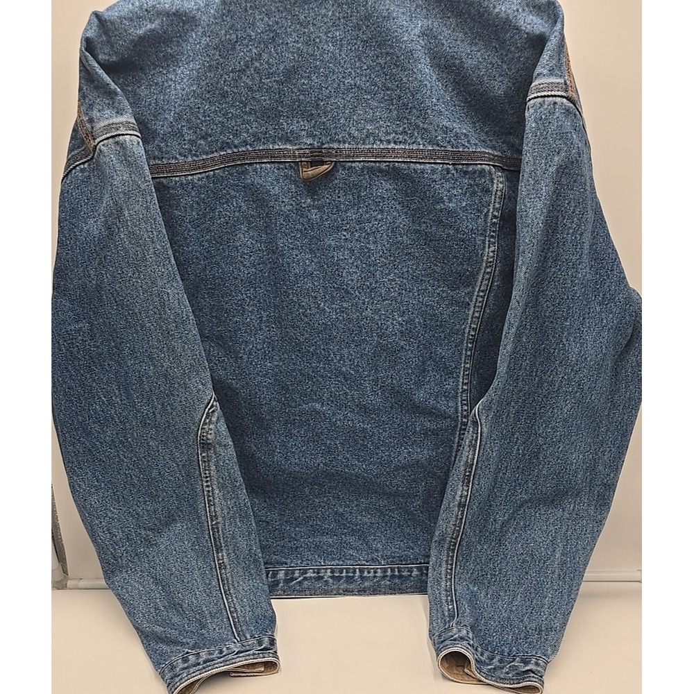 Vintage‎ St Johns Bay Denim Jacket Trucker Jean Coat Retro 90s Leather L - Picture 12 of 12